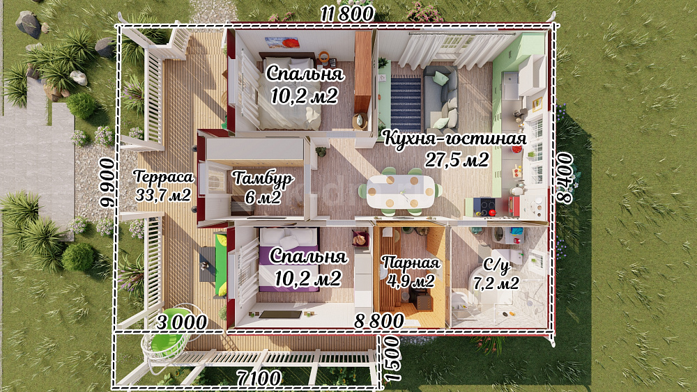 Дом-Баня 109,8 м2